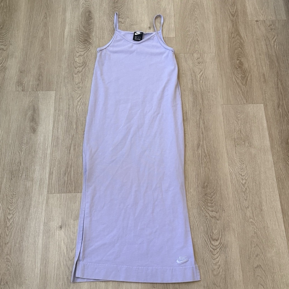 Nike Womens Jersey Tank Top Dress Purple CJ3750 569 Size Small Long Maxi